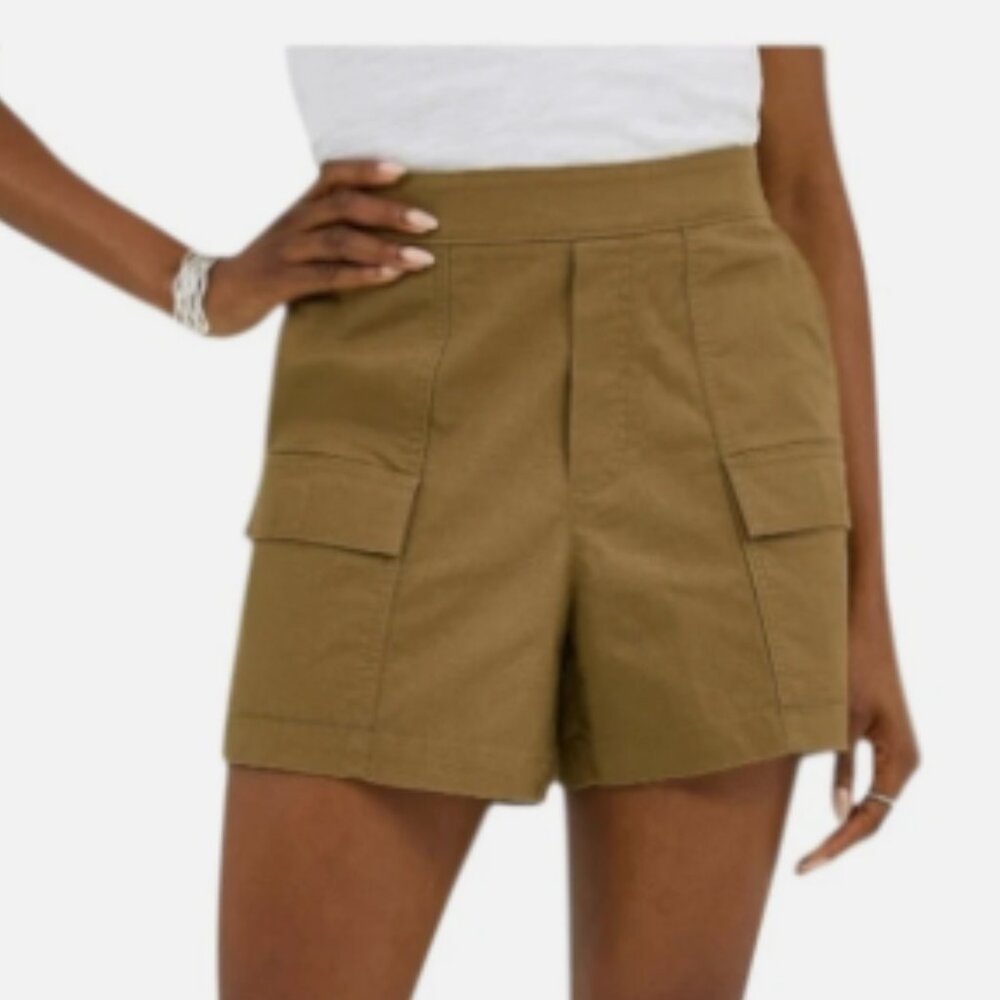 Lee Women's Kangaroo Cargo Shorts 20 Comfort Waistband 5"  Brown NWT